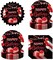 40pcs Black and Red Birthday Party Supplies,Include 20 Dessert Plate, 20 Napkin,For Men and women Birthday Party Supplies,Used for Black and Red Birthday Party Decoration